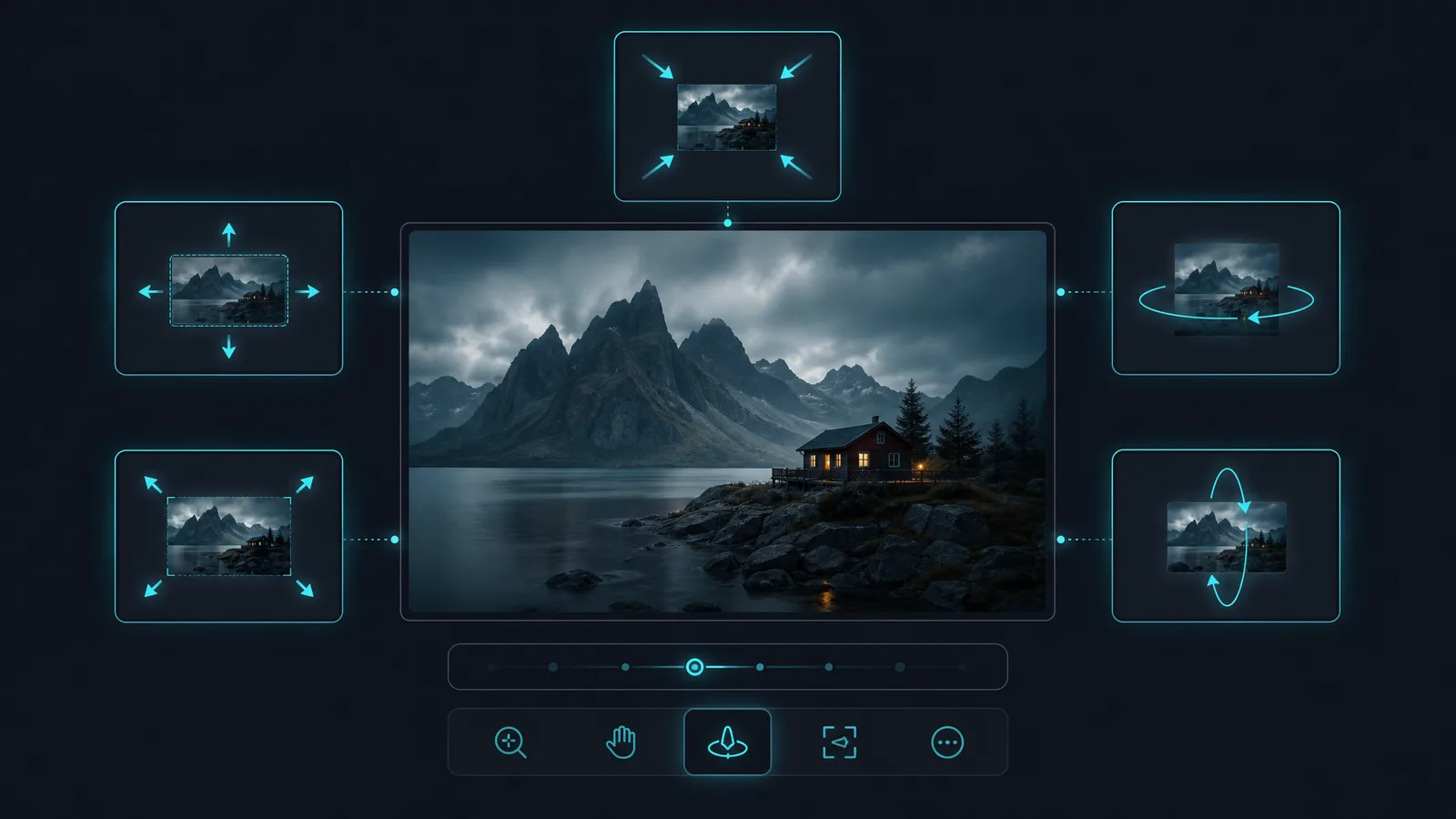 Motion style panel with a short text prompt and a motion strength slider set low to steer how the AI animates the uploaded image (generated with imgvid)