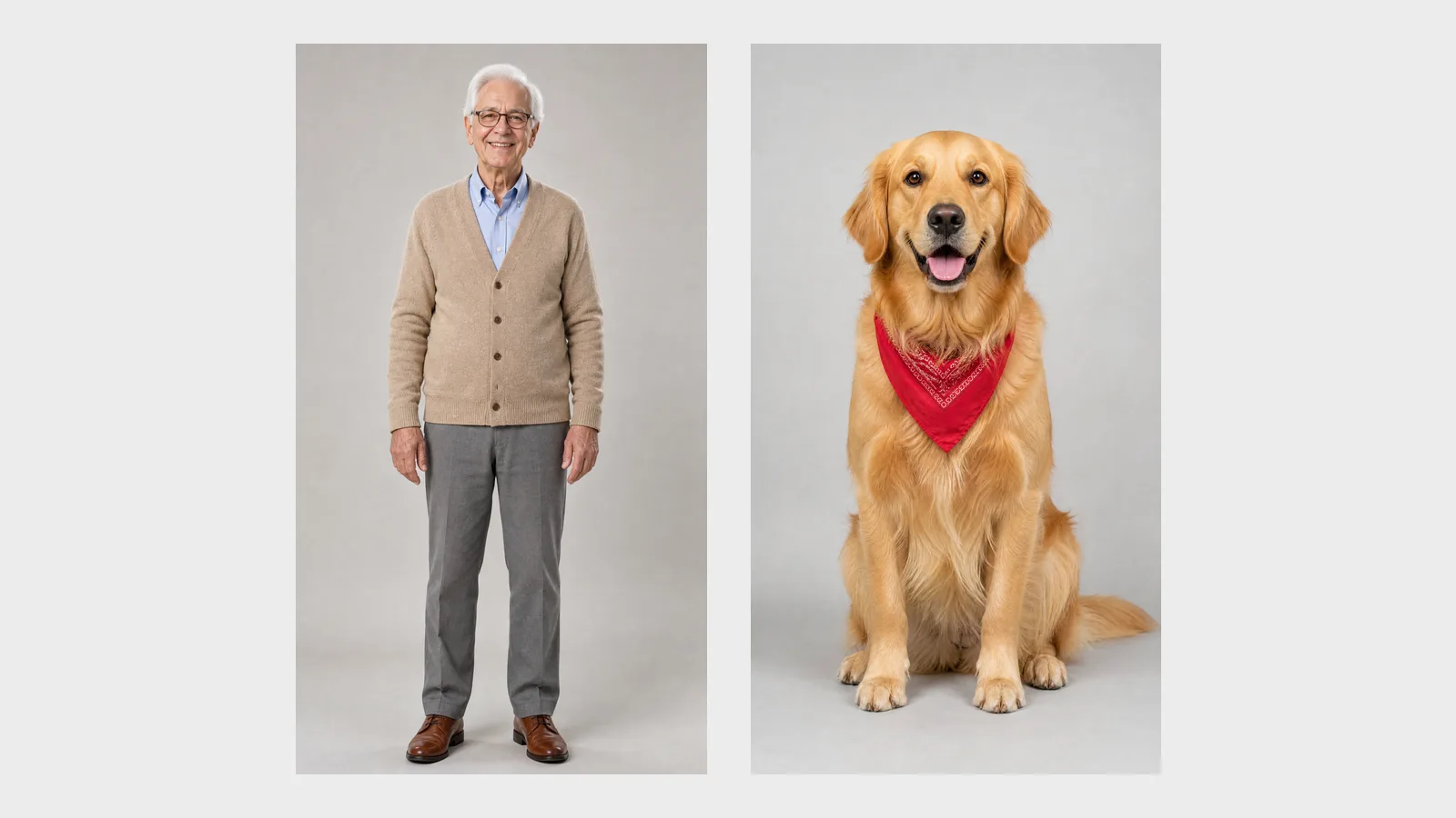 Two separate input photos for a Hotel Lobby AI video, one performer per photo